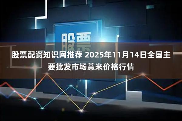 股票配资知识网推荐 2025年11月14日全国主要批发市场薏米价格行情